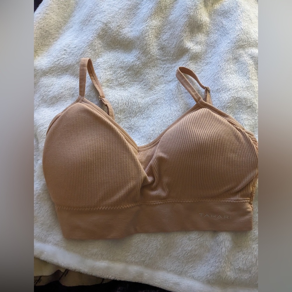 Tahari Women's Ribbed Tan Bralette